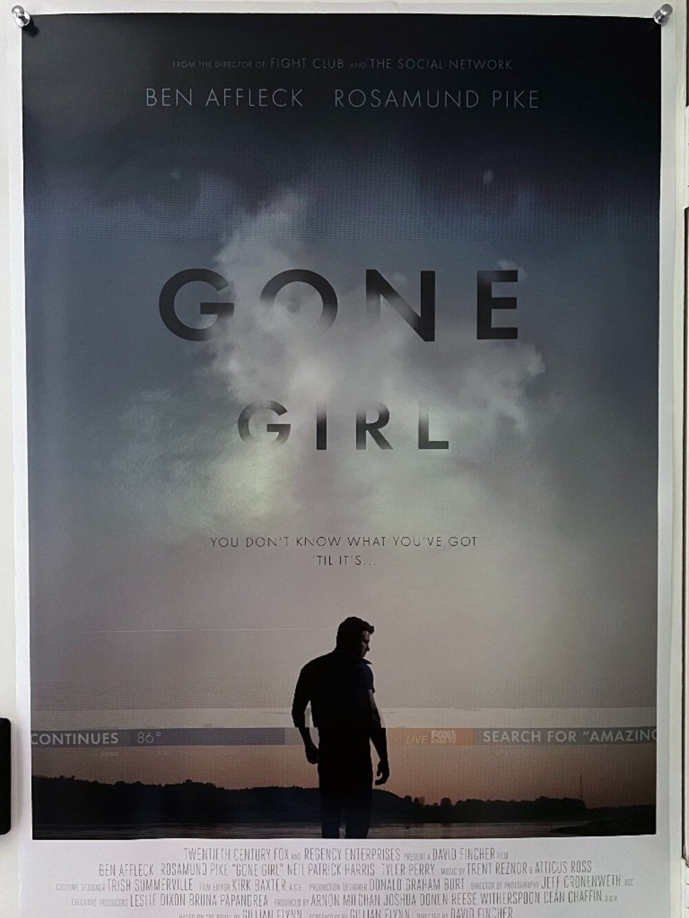 GONE GIRL (2014) - ORIGINAL DOUBLE SIDED MOVIE POSTER